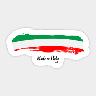 Made in Italy with italian flag Sticker